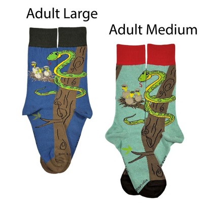 Happy Tree Snake with Babies Socks from the Sock Panda (Men's or Women's Sizes)
