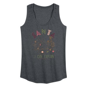 Women's - Winnie the Pooh - Christmas Tigger - Santa, I Can Explain Graphic Racerback Tank - 1 of 4