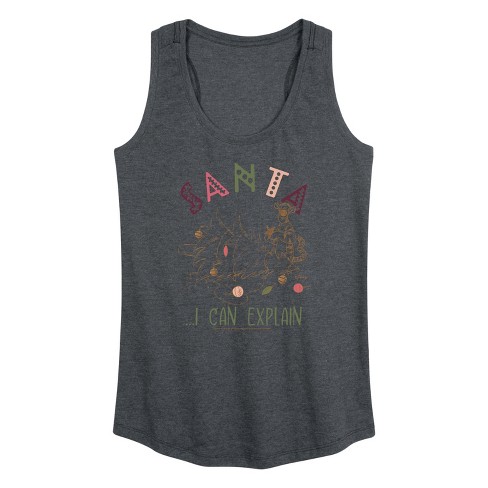 Women's - Winnie the Pooh - Christmas Tigger - Santa, I Can Explain Graphic Racerback Tank - image 1 of 4