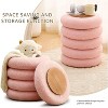 KTMBDW Round Storage Ottoman with Flip-Top Tray, Makeup Chair for Home Decor, Upholstered Footrest for Living Room & Bedroom - 3 of 4