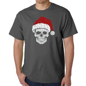 LA Pop Art Santa Skull - Men's Word Art T-Shirt - 1 of 4