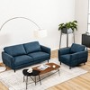 Tangkula 2 Pieces Living Room Sofa Set Modern Fabric Sofa Couch & Accent Chair Set - 2 of 4