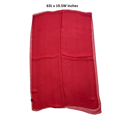 Wrapables Lightweight Sheer Solid Color Georgette Scarf, Halloween Costume Accessories, Red - image 2