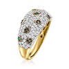 Ross-Simons 1.05 ct. t.w. White and Black Diamond Ring With Emeralds in 18kt Gold Over Sterling - 3 of 4