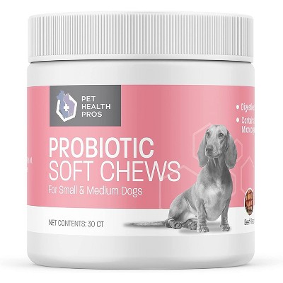 Pet Health Pros Dog Probiotic Chews for Dogs - Support Healthy Digestion Dog Probiotics and Digestive Enzymes for Gut Health - Small/Medium Breed Dogs