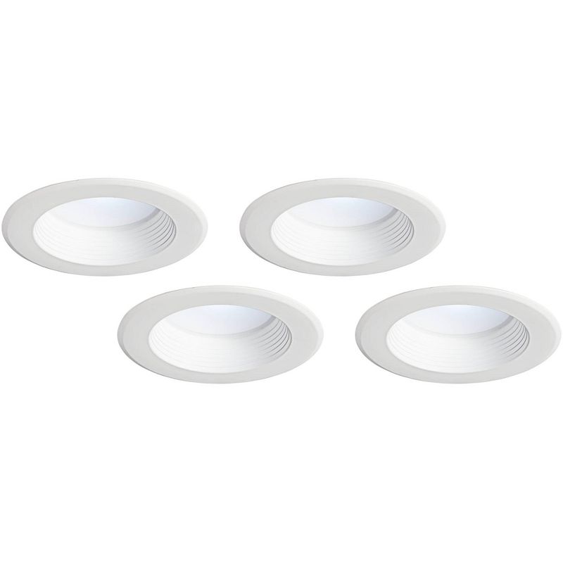 Tesler 5"/6" White 15 Watt Dimmable LED Retrofit Trims 4-Pack, 1 of 4