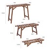 Artloge 3 Tier Freestanding Ladder Wood Plant Stand Step Flower Pot Shelf Large Bench Potted Storage Garden Display Shelf Outdoor Indoor - 3 of 4