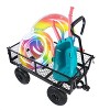 HANPURE Wagon Cart Garden cart trucks make it easier to transport firewood TC1840BKG - 4 of 4