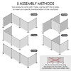 Kozyard 50" W x 48" H Outdoor Privacy Screens Aluminum Post Framed Flat Fence Panels Kit for AC Trash Can Storage - 4 of 4