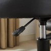 NicBex Swivel Office Chair with Wheels, Upholstered Adjustable Cross Legged Chair with Lumbar Support, Flexible Design Desk Chair for Office,Black - 2 of 4