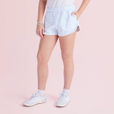 Girls' Lily Everblooming Rosettes Ditsy French Terry Sweatshorts - LoveShackFancy x Target Blue S