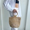 Adornia Natural Crochet Bucket Bag with Bamboo Handle - 2 of 4