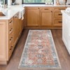 Machine Washable Vintage Floral Area Rug Ultra Thin Non Slip Carpet Stain Resistant Floral Printed  Floor Mat for Living Room Bedroom Kitchen - 4 of 4