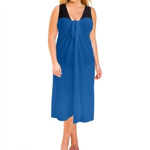 Women's Sun Diva Plus Size Long Pareo Cover Up - Always for Me - 1 of 2