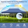 Tangkula 10 x 20FT Pop-up Canopy Tent Folding Instant Sun Shelter w/ 3 Adjustable Heights Carrying Bag 12 Stakes & 6 Ropes Heavy-Duty Outdoor Commercial Tent for Patio Black/Grey/White/Blue - 4 of 4