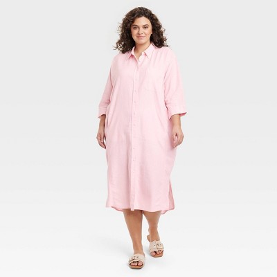 Women's 3/4 Sleeve Midi Shirtdress - Universal Thread™