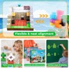 Angel Sar 150-Piece Magnetic Building Blocks, Forest World Set, STEM Sensory Toys, Stacking Magnet Cubes for Kids Ages 3-8, Christmas Birthday Gifts - 4 of 4