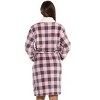 Just Love Womens Plush Printed Plaid Robe | Ladies Bathrobe - 4 of 4