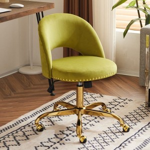 Karl Home | 23 inch Task Chair Office Desk Chair Make Up Chair With Wheels - 1 of 4