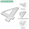 Unique Bargains 304 Stainless Steel Self-adhesive Polished Surface Rust Resistant House Number 1 Pc - 2 of 4