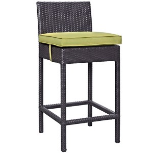 Modway Convene Wicker Rattan Outdoor Patio Bar Stool with Cushion - 1 of 1