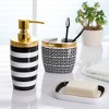 Derby Toothbrush Holder Black/White - Allure Home Creations - 3 of 4