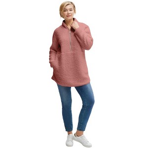 ellos Half-Zip High Pile Fleece Pullover - 1 of 2