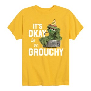Boys' - Sesame Street - Oscar Its Okay To Be Grouchy Short Sleeve Graphic T-Shirt - 1 of 4