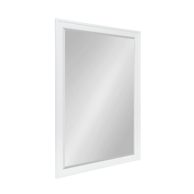 Elegant Full-Length White Polystyrene Vanity Mirror 44.5"