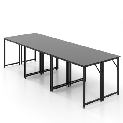 Costway Set of 2 / 4 /6 Conference Tables Rectangular Meeting Room Table for School or College Boardroom Desk Study Computer Desk White / Black