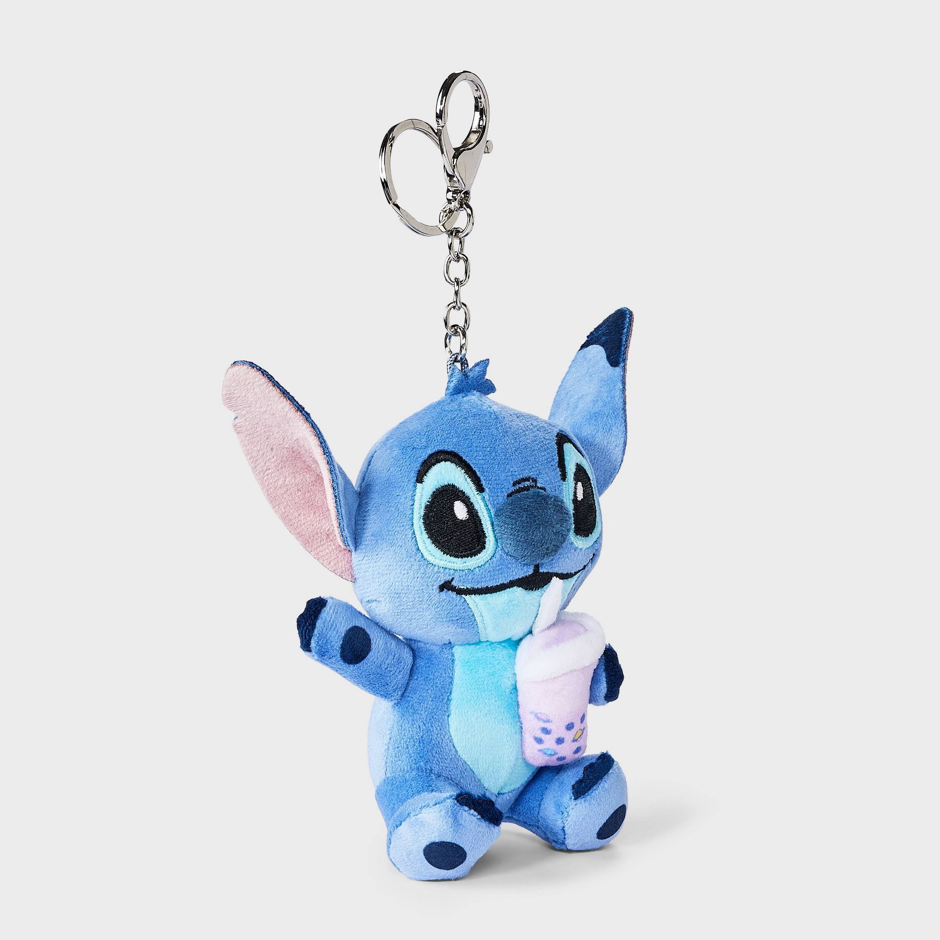Disney Kids' Plush Stitch Bag Charm - Blue
