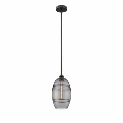 Vaz - 1 Light Stem Hung Mini Pendant In Industrial Style-9.38 Inches Tall and 8 Inches Wide