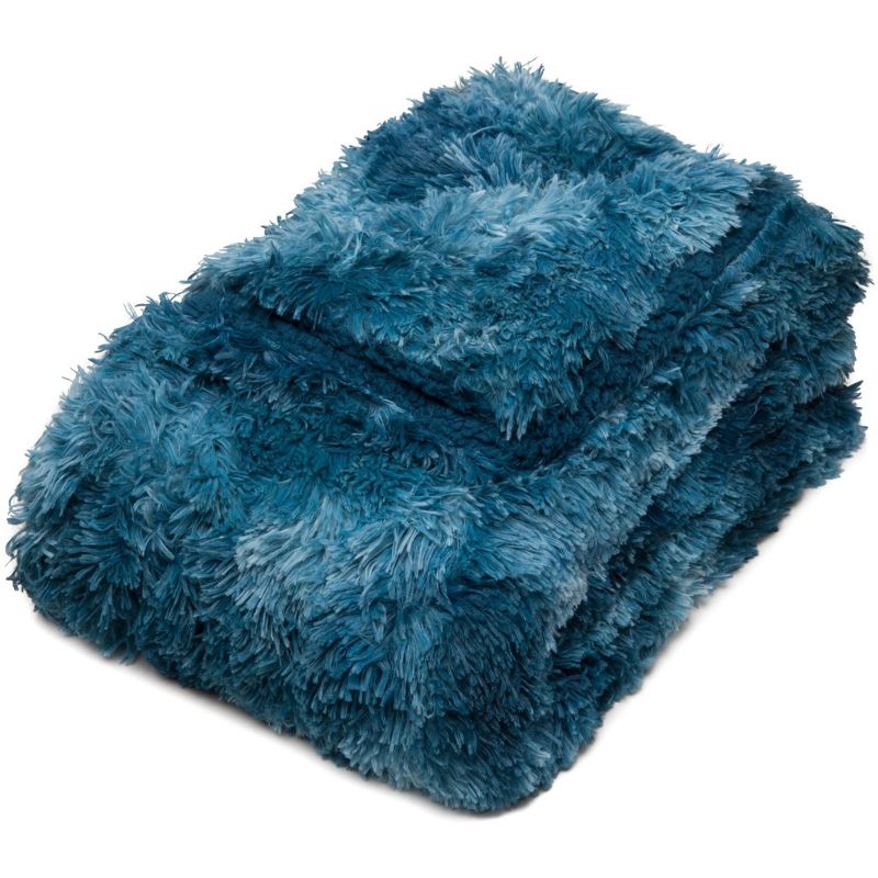 Chanasya Wolf Faux Long Fur Throw Blanket - Soft, Fuzzy Throw Blanket, 5 of 8