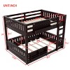 TIRAMISUBEST Twin XL/ Full XL/ Queen over Queen Size Kids Bunk Bed Frame with Pegboard Storage Box and Built-in Bookshelf - 4 of 4