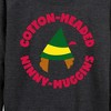 Women's - ELF - Christmas Family Set Ninny Muggins Lightweight French Terry Wide Neck Long Sleeve Shirt - 2 of 4