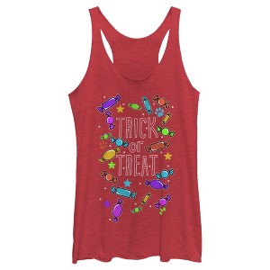 Women's Lost Gods Halloween Candy Explosion Racerback Tank Top - 1 of 4