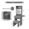 ELECWISH Small Vanity Table with Mirror, Chair and Storage Stool - 2 of 4