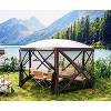 Gazebo Screen Tent 12x12 Ft 6 Sided Screen House Pop Up Canopy Tent with Mesh Windows, Wind Cloths, Mosquito Netting Quick Set Screened In Gazebo - 4 of 4