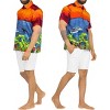 LA LEELA Men's Hawaiian Shirts Short Sleeve Button Down Shirt Mens Hawaii Shirts Boho Vacation Casual Summer Beach Shirts for Men Funny - 4 of 4