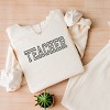 Simply Sage Market Embroidered Teacher Outline Lightweight Garment Dyed Sweatshirt - 3 of 4