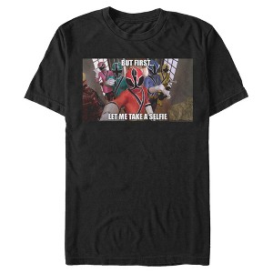 Men's Power Rangers Selfie First Meme T-Shirt - 1 of 4
