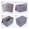 Unique Bargains Collapsible Fabric Storage Cube with Handles and Lid for Shelves Closet 1 Pc - 3 of 4