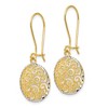 Black Bow Jewelry 15mm Filigree Circle Dangle Earrings in 14k Yellow Gold & Rhodium - 2 of 4