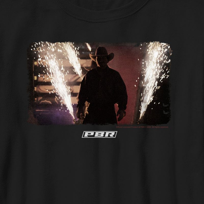 Boy's Professional Bull Riders Cowboy Sparkler Scene T-Shirt, 2 of 6
