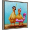 Amanti Art Pool Party (Ducks) by Lucia Heffernan Canvas Wall Art Print Framed 16 x 16-in. - 2 of 4