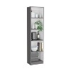 VYNXARIA Vinton XS Compact Bookcase in Matt Gray/White with 5 Shelves - 3 of 4