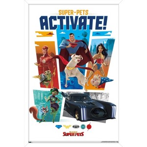 Trends International DC Comics Movie DC League of Super-Pets - Heroes Framed Wall Poster Prints - 1 of 4