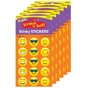 TREND Emoji Cheer/Orange Stinky Stickers®, 60 Per Pack, 6 Packs - 1 of 4