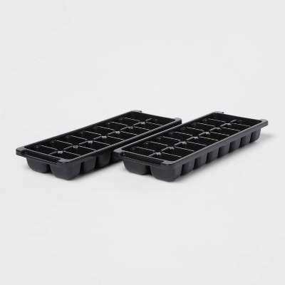 Black Cube Ice Tray with Lid