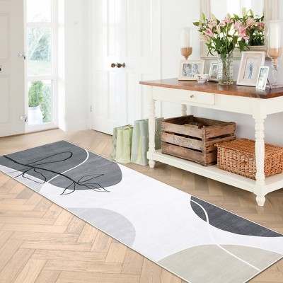 Boho Rug Modern Floral Geometric Abstract Rugs Indoor Accent Rug for Living Room Bedroom
